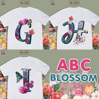 เสื้อลายตัวอักษร ABC BLOSSOM ดอกไม้ (G H I)