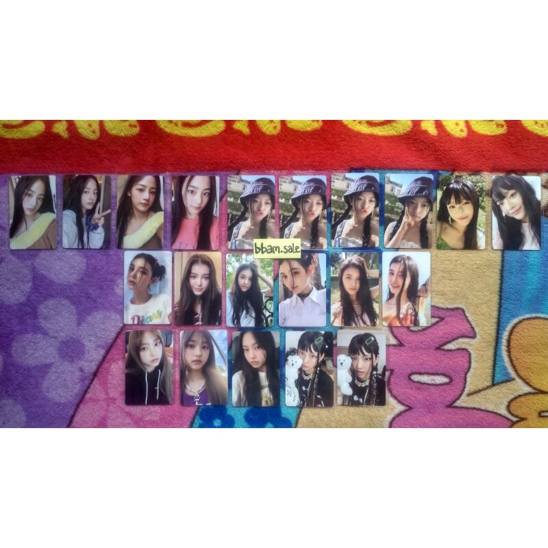 Ungu Newjeans MINJI HANNIELLE HAERIN HYEIN PHOTOCARD MINJI SCRUNCHIE สีชมพู HANNA BUCKET หมวก NOOT D