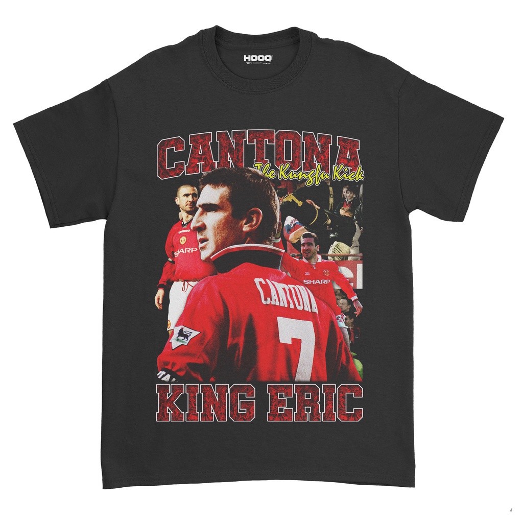 Eric Cantona เสื้อยืด ลายทีม Manchester United Legend - Footbal Player (ขนาดใหญ่)