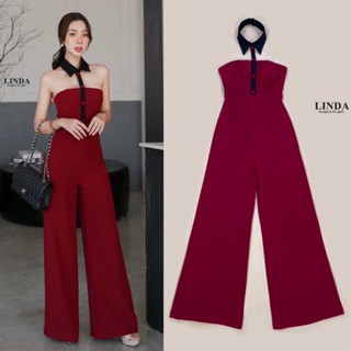 Jumpsuit จั๊มขายาวสีแดง