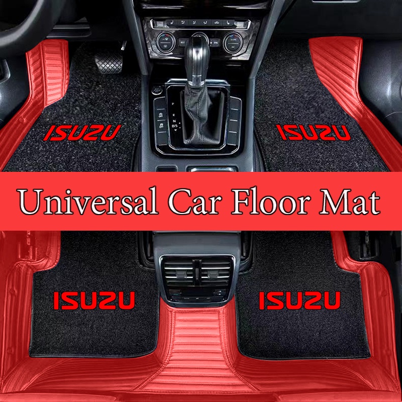 4PCS พรม Flannel ไม่มีกลิ่น Anti-slip รถสําหรับ Isuzu D-max Mu-x Mu-7 Panther Wizard