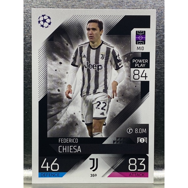 Federico Chiesa การ์ดนักฟุตบอล 22/23 การ์ดสะสม Juventus การ์ดนักเตะ ยูเวนตุส