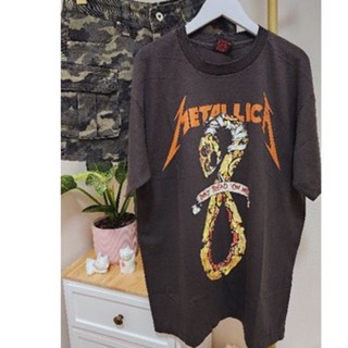 METALLICA ⚡เสื้อยืดผ้าฟอกลาย เสื้อวง เสื้อทัวร์ Cotton 💯 งานใหม่ ทำเก่า ผ้าฟอกเฟดนุ่ม ไร้ตะเข็บข้าง สกรีนจม หน้าหลัง ⚡️