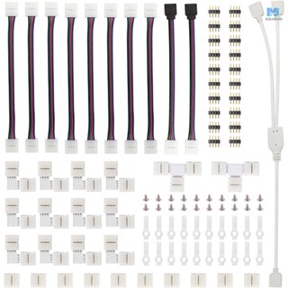 [K21] ชุดอุปกรณ์เชื่อมต่อสายไฟ LED 5050 รูปตัว L พร้อมแถบจัมเปอร์ รูปตัว T อุปกรณ์เสริม 95 ชิ้น