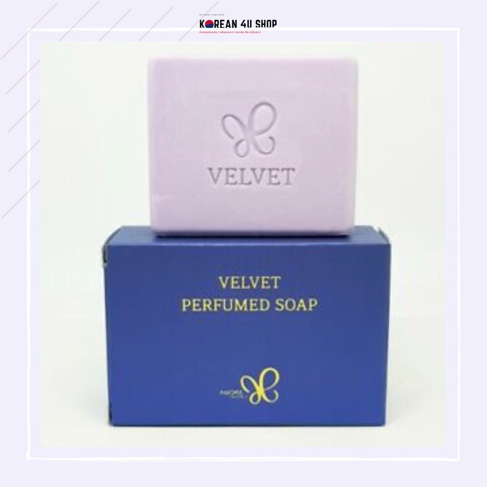 สบู่น้ำหอม  สบู่ก้อนอาบน้ำ สบู่ตัวหอม Amore Counselor Velvet Perfumed Soap 80 g แพคเกจใหม่ มีกล่อง (