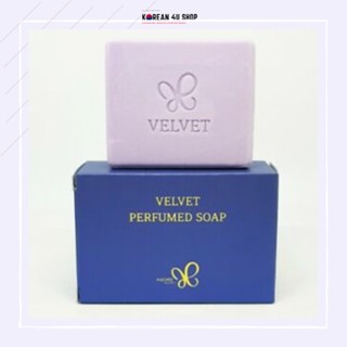 สบู่น้ำหอม  สบู่ก้อนอาบน้ำ สบู่ตัวหอม Amore Counselor Velvet Perfumed Soap 80 g แพคเกจใหม่ มีกล่อง (สบู่น้ำหอม heraเดิม)