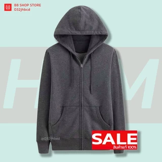 เสื้อกันหนาวมีฮู้ด hoodie เสื้อฮู้ด แฮชเอ็ม สินค้าพร้อมจัดส่ง