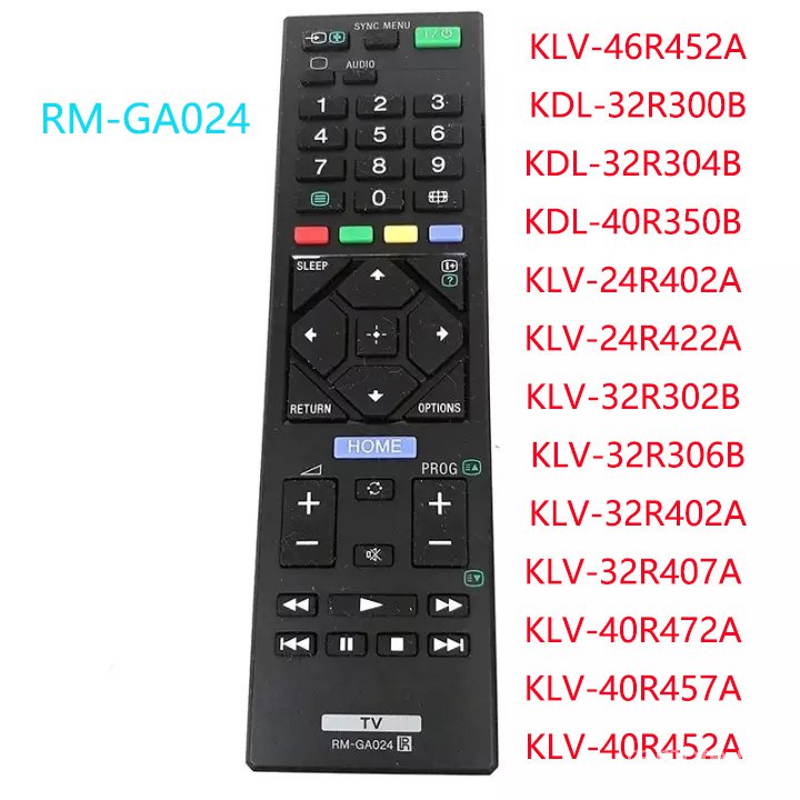 Sony TV รีโมทคอนโทรล RM-GA024 RM-ED054 RMT-TX111P รีโมทคอนโทรล Sony Pravia TV KLV-46R452A KDL-32R300B KDL-32R304B KDL-40R350B KLV2A KLV2A KLV2A KLX24R24R22