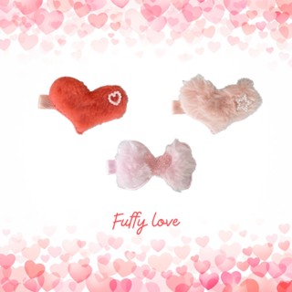 โบว์ลูกสาว กิ๊บติดผม love valentine collection ลาย fuffy love