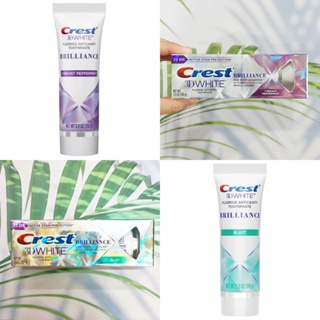 65% Sale!! EXP: 04/23 ยาสีฟัน เครสต์ 3D White Brilliance Whitening Toothpaste with Active Stain Protection 110g (Crest®)