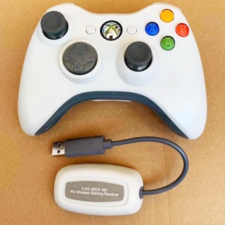 จอยสติ๊กควบคุมเกมไร้สาย 2.4G สําหรับ Microsoft Xbox 360 Slim Microsoft PC Windows 7 8 10