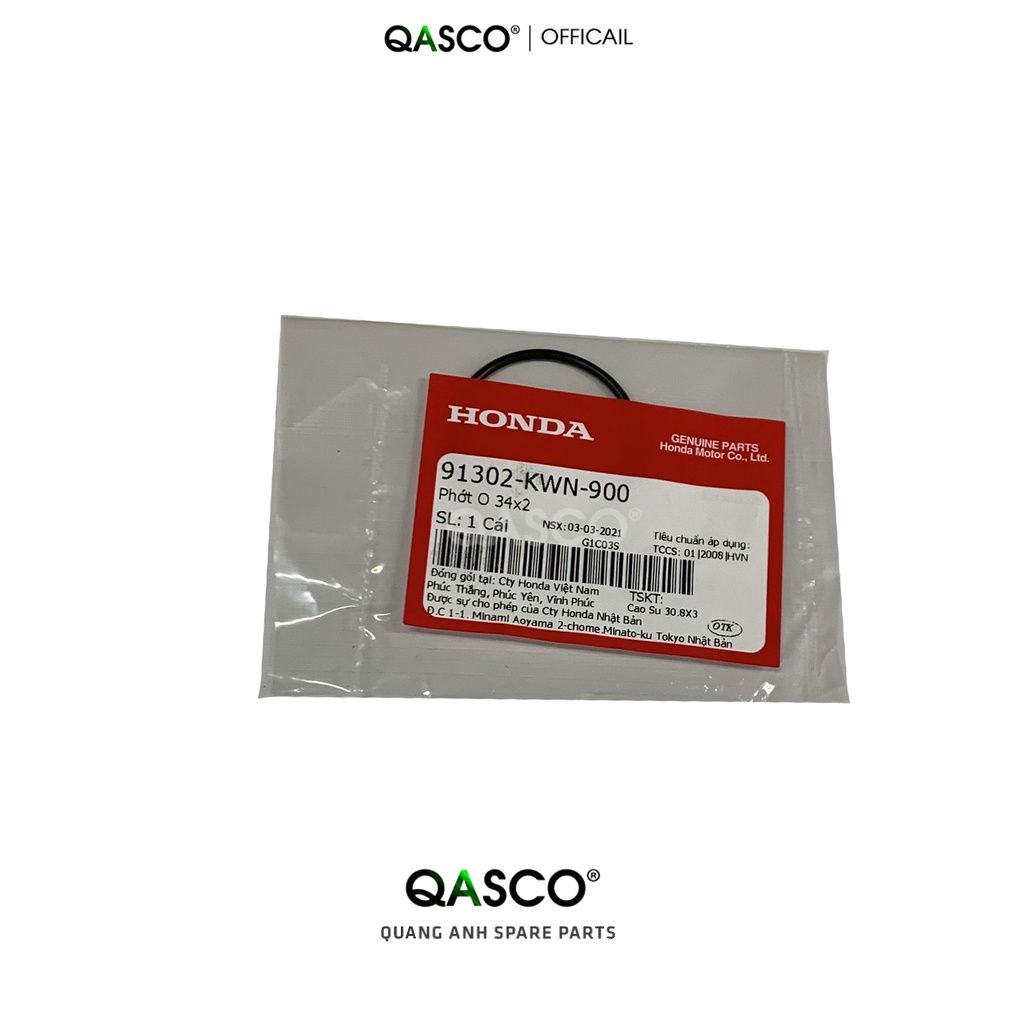 HONDA Air Blade 125 / Lead 125 O-Ring Seal และรถขนาด 34x2 มากมาย |91302KWN900_H1684
