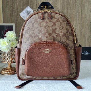 🎀 (สด-ผ่อน) เป้กลาง สีน้ำตาลลายซี 5671 COURT BACKPACK IN SIGNATURE CANVAS