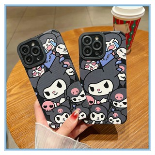 เคสไอโฟน iPhone 14 PRO MAX Kuromi เคสโทรศัพท์มือถือหนังนิ่ม ทรงสี่เหลี่ยม พิมพ์ลายคุโรมิ สําหรับ iPhone 14 Pro Max 13 12 Pro Max iP11 X XR Xs Max 7 8 Plus case for Apple13 เคสไอโฟน11 เคสไอโฟน7พสัส เคส ไอโฟน11