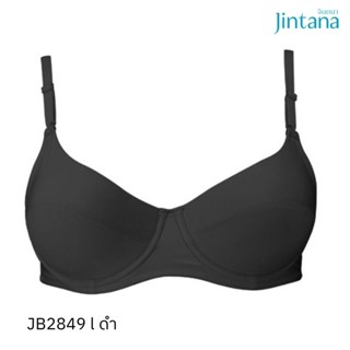 Jintana เสื้อชั้นใน (เสริมโครง) รุ่น Basic Bra รหัส JB2849 สีดำ