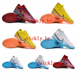 รองเท้ากีฬา รองเท้าฟุตบอล Air Zoom Mercurial Vapor XV Elite TF สีฟ้า สีขาว สําหรับผู้ชาย 2022 Cleats012