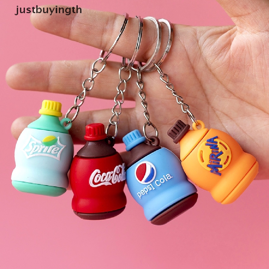 [JBTH] พวงกุญแจรถยนต์ จี้การ์ตูนขวดเครื่องดื่ม Pepsi RIO Coca-Cola สําหรับแขวนกระเป๋านักเรียน กระเป๋าเป้สะพายหลัง ของขวัญเด็ก 1 ชิ้น