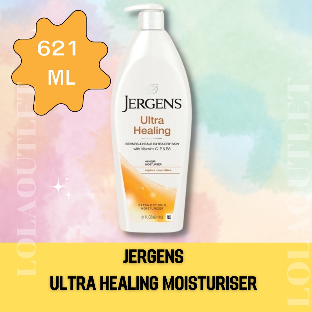 Jergens Ultra Healing Nourishes &amp; Heals Extra Dry Skin Moisturiser 621ml. โลชั่นบำรุงผิว เจอร์เกนส์ เจอเก้น ทาผิว ทาตัว