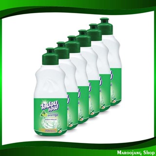 น้ำยาล้างจาน สูตรมะกรูด Dishwashing Liquid Kaffir Lime Formula 150 มล. (แพ็ค6ขวด) ไลปอนเอฟ Lipon F. น้ำยา ล้างจาน ทำความ