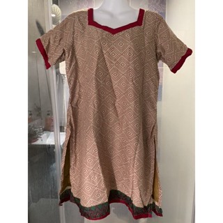 Flash Sales!!__ เสื้ออินเดียพิมลายตัวยาว(อก39นิ้ว).. **งานอินเดียแท้_มือ2