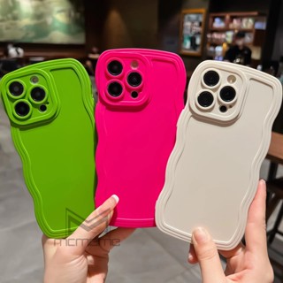 เคสโทรศัพท์มือถือ สีพื้น หรูหรา แบบเรียบง่าย สําหรับ iPhone 15 14 Pro Max