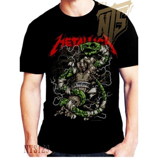 NTS129 Metallica เสิ้อยืดดำ เสื้อยืดชาวร็อค เสื้อวง New Type System NTS Rock brand Sz. S M L XL XXL_31