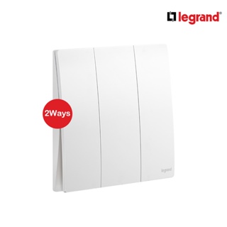 Legrand สวิตช์สองทาง 3 ช่อง สีขาว 3G 2Ways Switch 16AX รุ่นมาเรียเซนต์ | Mallia Senses | Matt White | 281005MW |Ucanbuys