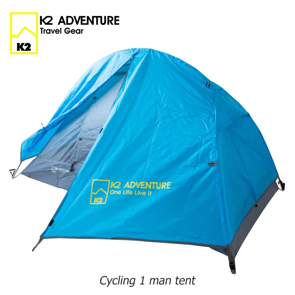 เต็นท์จักรยาน K2 ADVENTURE รุ่น Cycling สีฟ้า นอน 1 คน น้ำหนักเบา เสาอลู กันฝน กันลมสำหรับนักเดินป่า thumbnail 3