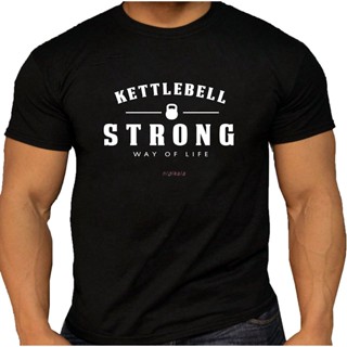 Quality Mens Strong Way of Life Kettlebell T-Shirt. Lifting Gymer O-Neck Fashion Casual High Quality Print T Shirt