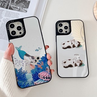 เคสโทรศัพท์มือถือ ลายแมวขี้เกียจ ปลาครึ่งตัว สําหรับ iPhone 14 13 12 11