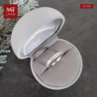 MT แหวนเงินแท้ ดีไซน์ปุ่ม รอบวง ไซส์: 53, 54, 56, 58 Solid 925 Sterling Silver Ring (sr109) MT Jewelry มณีธารา