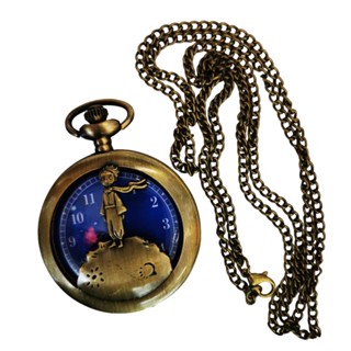 นาฬิกาห้อยคอ นาฬิกาตลับ นาฬิกาสำหรับพกพา (ลายเจ้าชายน้อย) Little Prince Pocket Watch