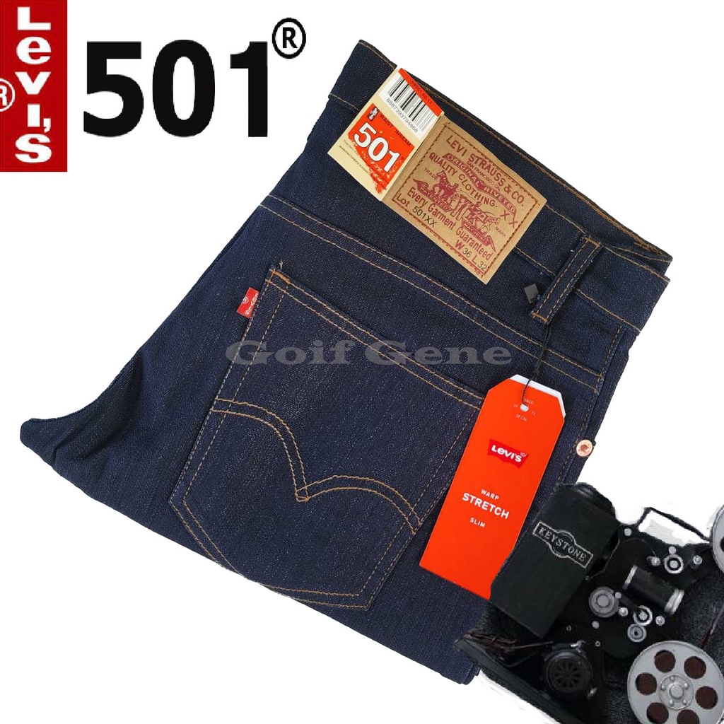 Levi;s® 501 กางเกงยีนส์ ทรงกระบอกเล็ก (ผ้ายืด) สี Jeans สินค้าพร้อมส่ง1