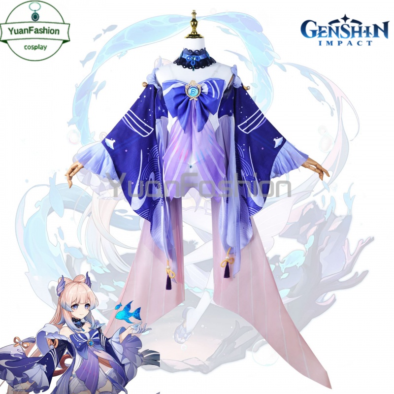 เครื่องแต่งกาย Sangomiya Kokomi จากเกม Genshin Impact สำหรับคอสเพลย์แบบ Perfect Recovery