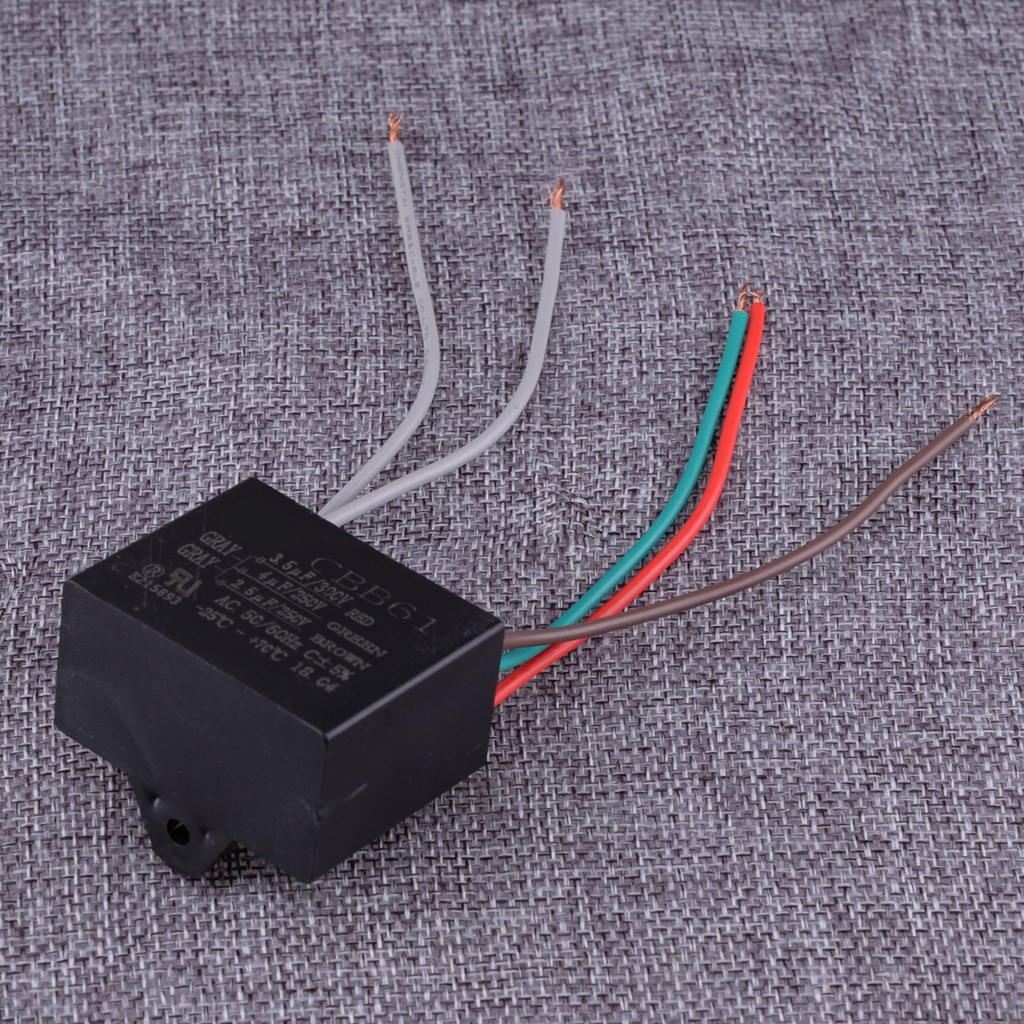 250v 300V CBB61 3.5uf + 4uf + 2.5uf พัดลมเพดานเครื่องไฟฟ้าตัวเก็บประจุ 5 สายเปลี่ยน