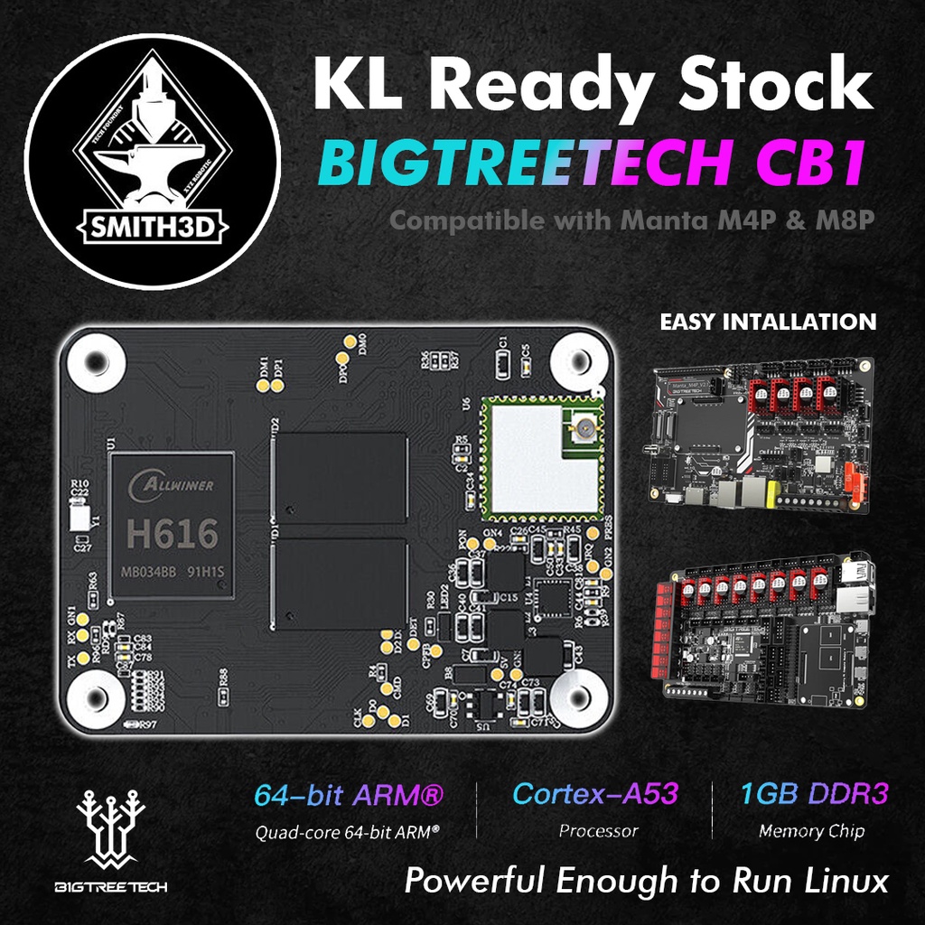 Bigtreetech CB1 V2.2 100M DDR3 1GB สําหรับ Manta M4P Manta M8P PI4B VS CM4 ทางเลือกต่อ Raspberry Pi