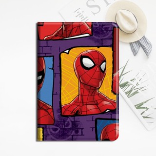 spiderman มีที่ใส่ปากกา เคส air4/5 mini1/2/3/4/5/6 เคสไอแพด 10.2 gen 7/8/9 เคสซิลิโคน 2022 10.9 gen10 pro 11 marvel case