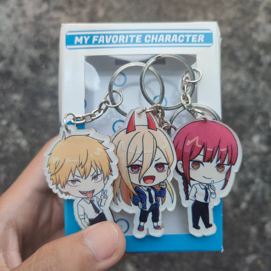 GANTUNGAN KEYCHAIN ANIME CHAINSAW-MAN KEYCHAIN MAKIMA DENJI POWER POCHITA