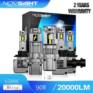 Novsight ไฟตัดหมอก LED สว่างมาก N56 9005 9006 H4 H7 H11 HB2 HB3 HB4 90W 20000LM 6500K สําหรับรถยนต์