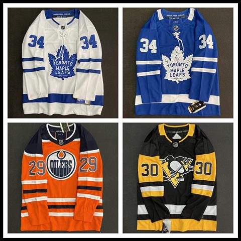 NHL Hockey Jersey Hockey Jersey เสื้อยืดเสื้อยืดแขนยาวพลัสขนาด