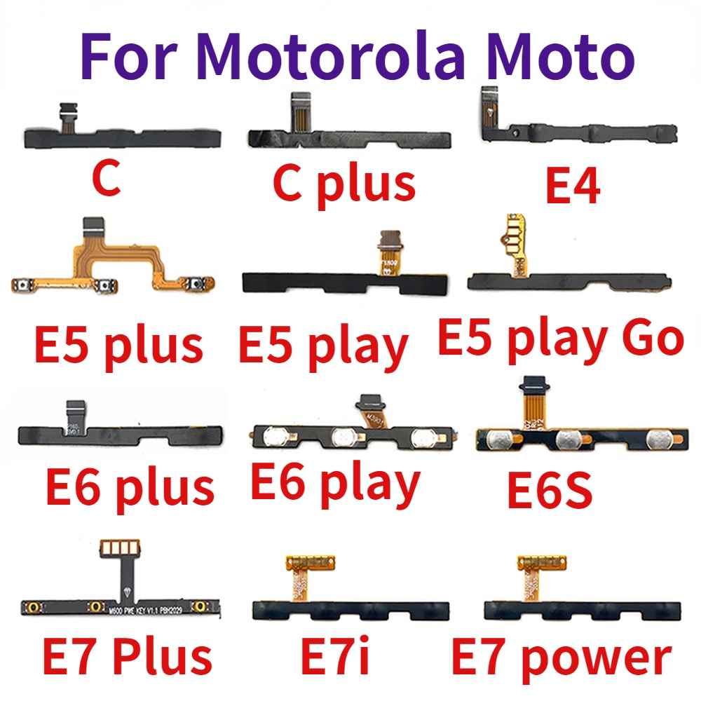 สําหรับ Motorola Moto C E4 E5 E6 E6s E7 Power Plus Play Go E7i E20 E30 E40 เปิดปุ่มปรับระดับเสียง Fl