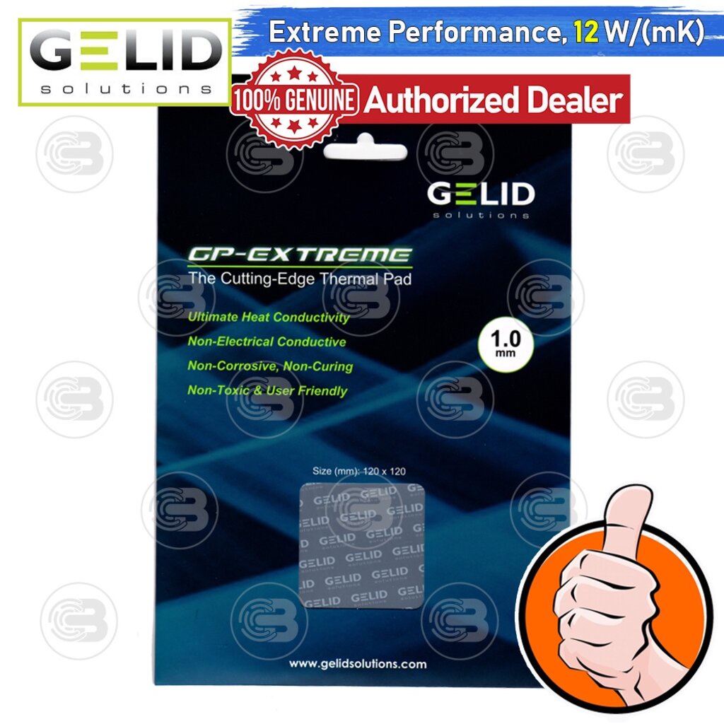 [CoolBlasterThai] GELID GP-EXTREME Thermal Pad 120x120x1.0 mm./12.0 W/mK (TP-GP01-S-B)