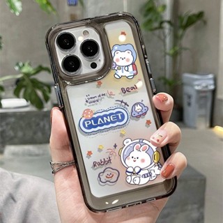 เคสโทรศัพท์มือถือ ซิลิโคนนุ่ม TPU ใส ลายกระต่ายน่ารัก สําหรับ IPhone 14 13 XS Max XR X 12 Pro Max 11 8 7 6 6S Plus