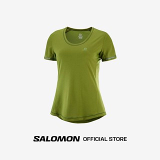 SALOMON AGILE SS TEE สี AVOCADO เสื้อวิ่ง เสื้อวิ่งผู้หญิง เสื้อออกกำลังกาย Trail Running วิ่งเทรล