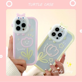 [พร้อมส่ง] เคสโทรศัพท์มือถือ ซิลิโคน ป้องกัน ลายมอนสเตอร์น้อยน้ํามัน สําหรับ Apple iPhone 14 13 12 11 PROMAX XS XR XSMAX SE2020 6 7 8PLUS MINI