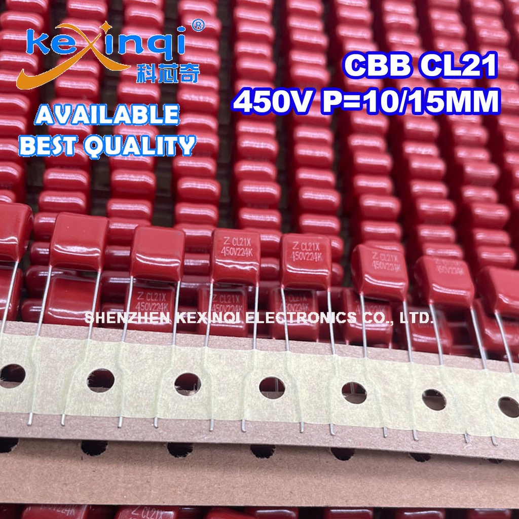 10PCS 450V CL21 Farad CBB Polypropylene Film Capacitor HJC 105K 474K 105K 333J 684K 155K 475K 0.47UF