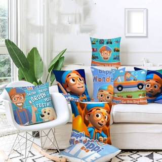 Sy1 ปลอกหมอน ลายผิวพีช blippi ขนาด 45x45 ซม. สําหรับตกแต่งโซฟา YS1