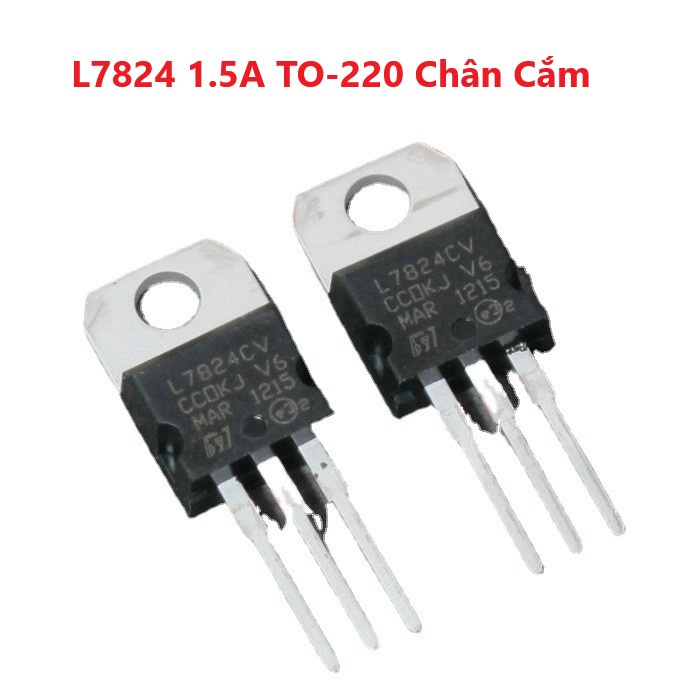 เครื่องปรับแรงดันไฟฟ้า IC 24V 7824 L7824 L7824CV LM7824 CV 1.5A TO-200 Pins