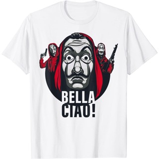 HOT ITEM!!Family Tee Couple Tee Adult Clothes Adult Clothes Netflix La Casa De Papel Bella Ciao Circle Trio t-shirt