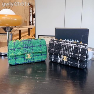 ∏☞☇[With Box] 2022 New Woolen Cf Chain Bag Womens Fashion Casual Shoulder Bag Crossbody Bag